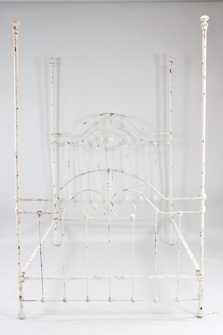 Victorian Cast Iron Bed Frame, Tall Posts (1 of 15)