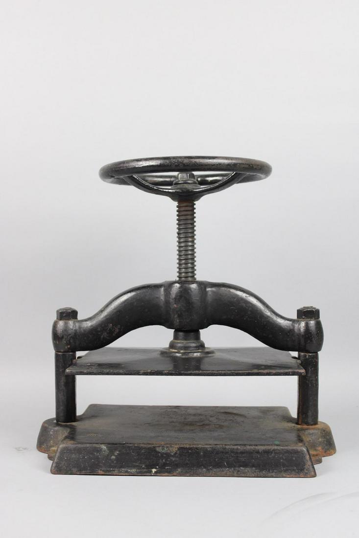 Antique Industrial Cast Iron Book Press for Bookbinding (1 of 11)