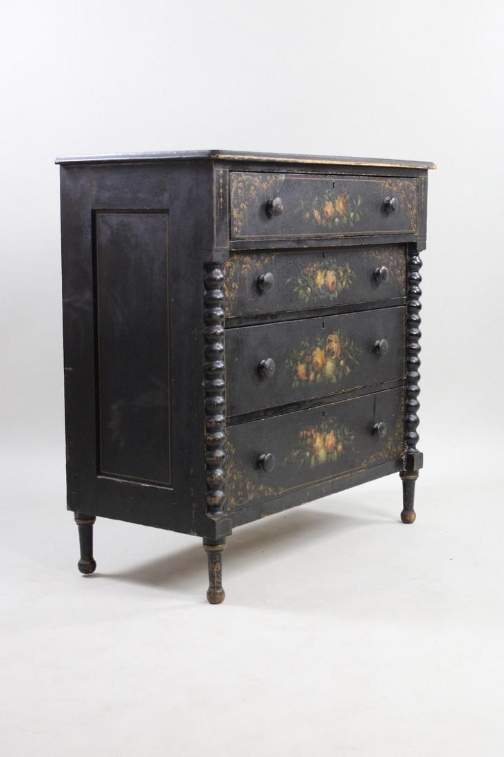 Antique Black Painted Chest of Drawers Dresser (1 of 15)