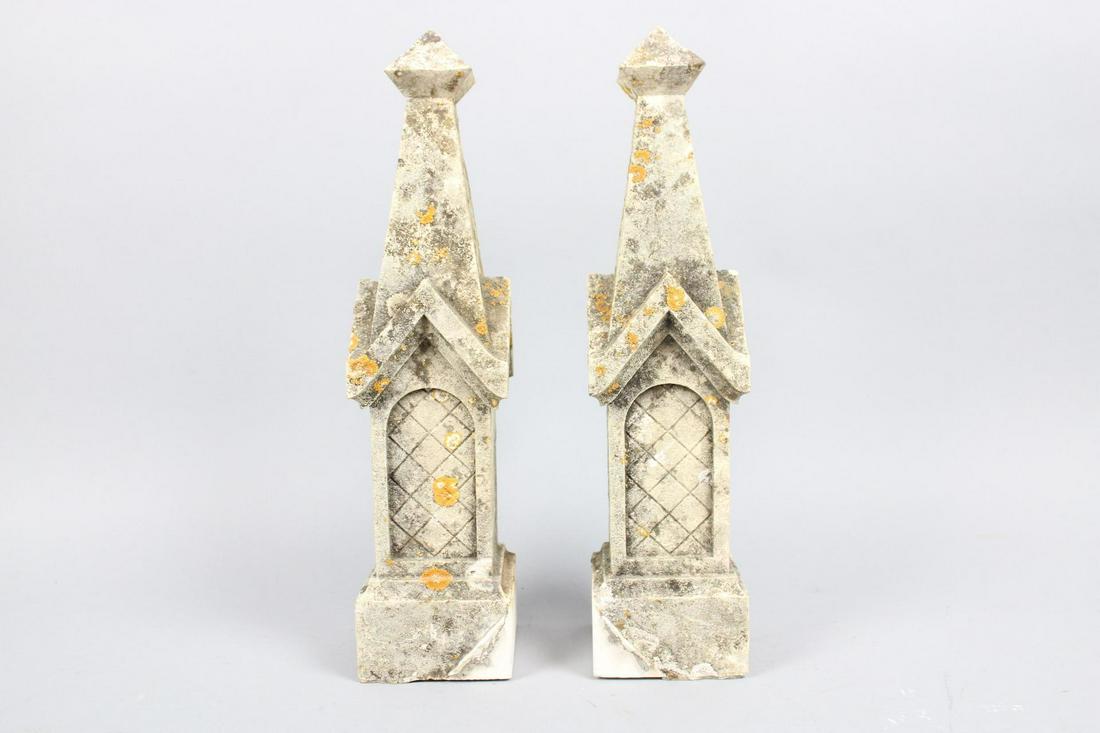 Pair of Faux Stone Architectural Elements, Obelisks (1 of 12)