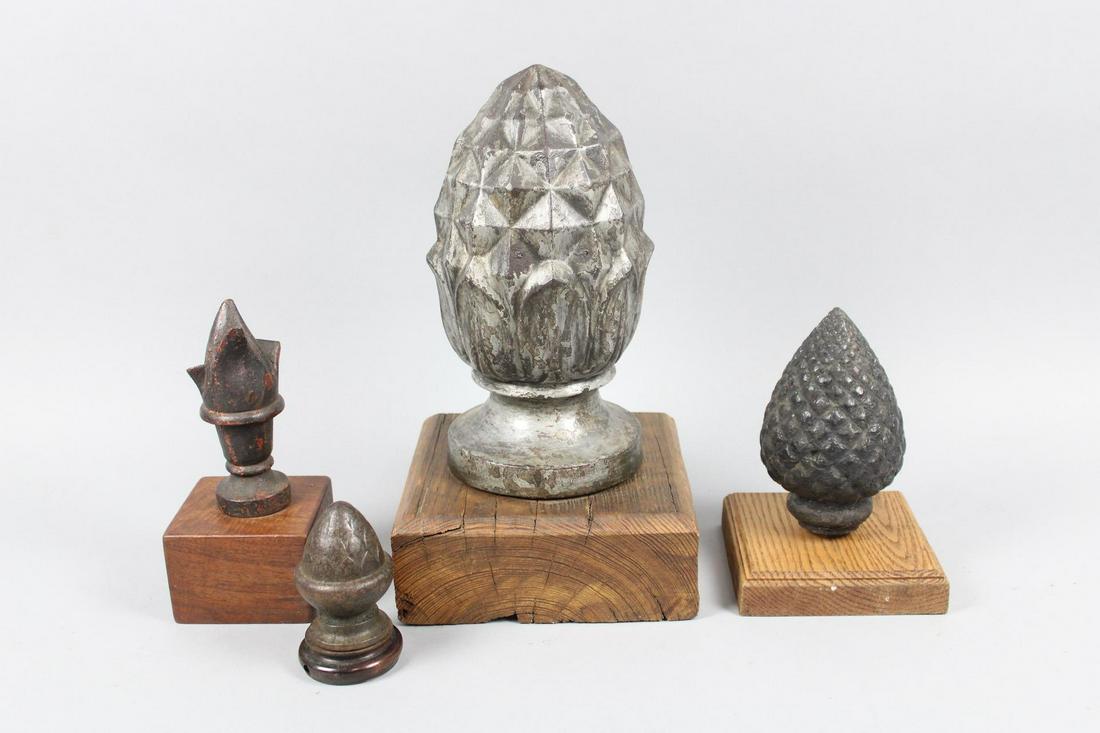 Lot of 4 Antique Cast Iron Architectural Finials (1 of 17)