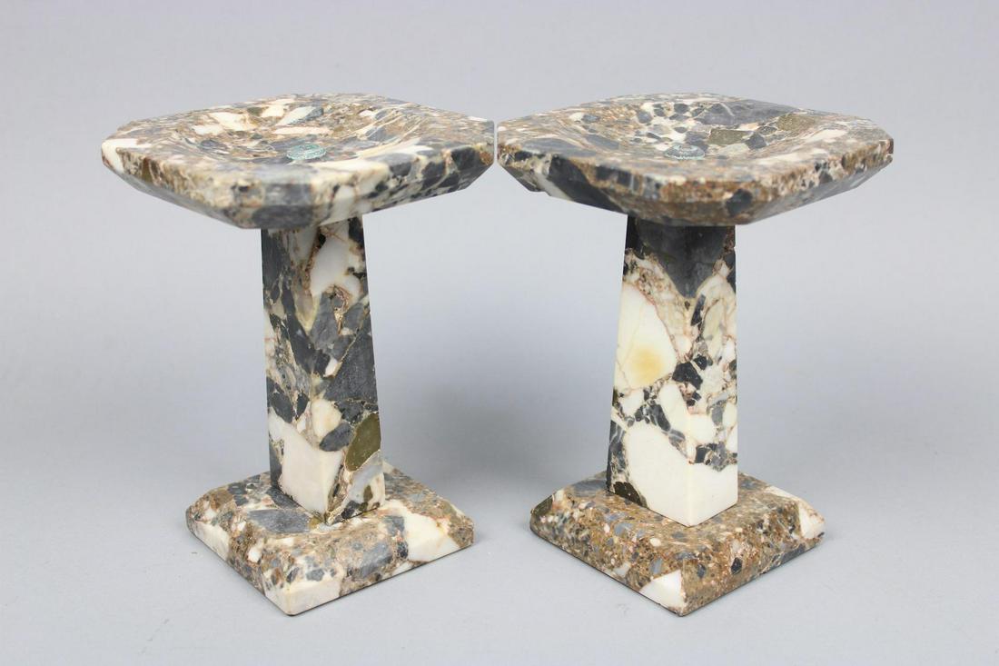 Pair of Small Marble Pedestals (1 of 10)