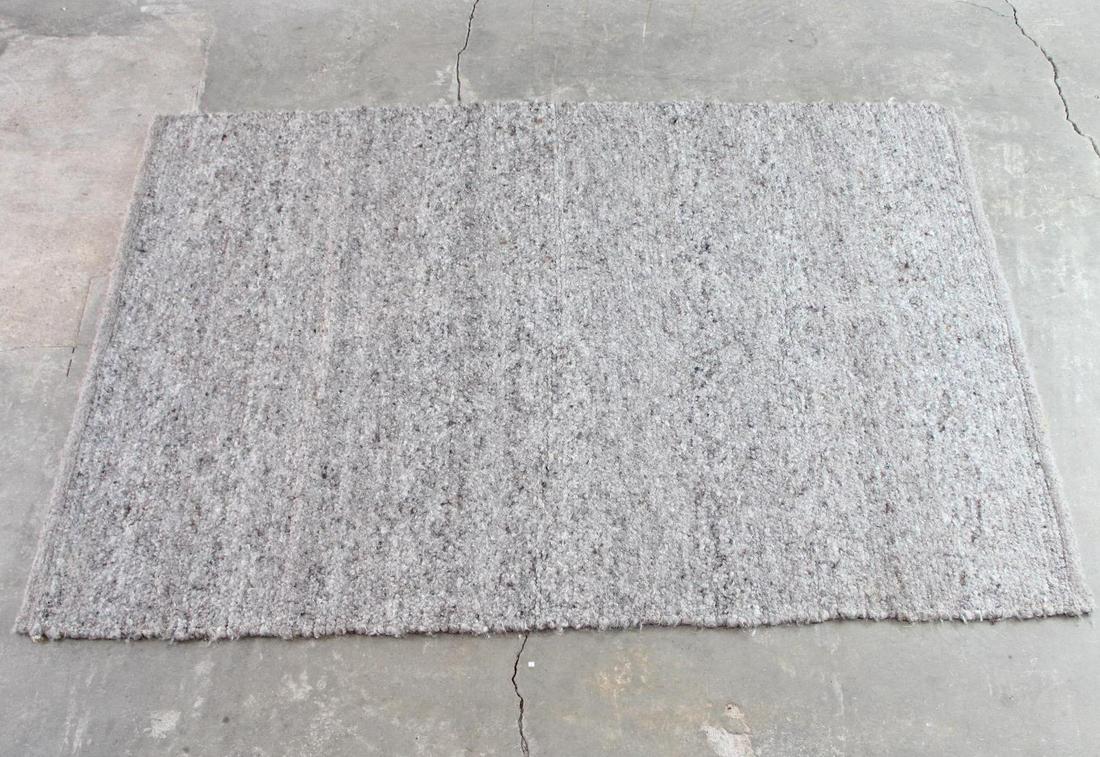 Grey Tweed Wool Rug, Contemporary Modern, 61" x 85" (1 of 6)