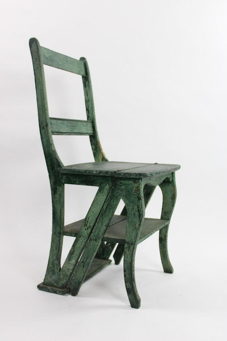 Antique Green Farmhouse Step Ladder & Chair (1 of 16)