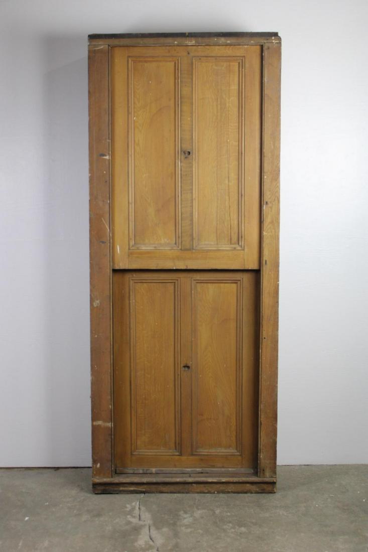 Antique Industrial Postal Mail Sorter Cubby Hole Cabinet w/ Weighted Doors (1 of 15)