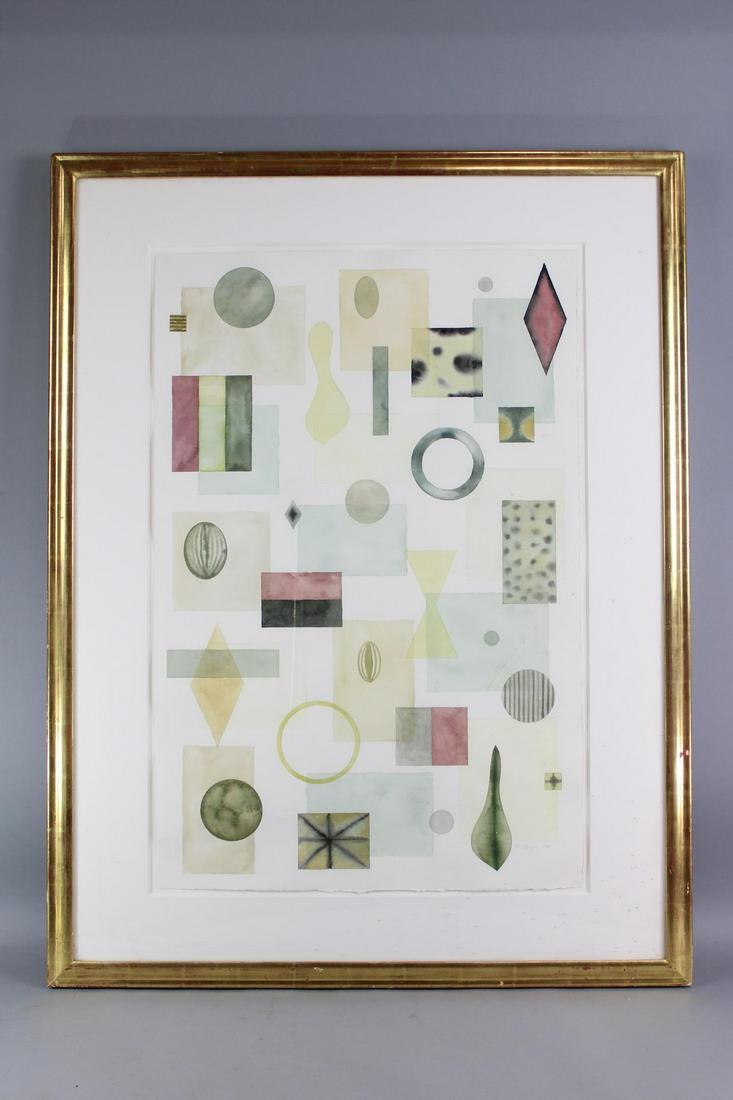 Signed and Framed Abstract Watercolor by D. Meyer (1 of 14)