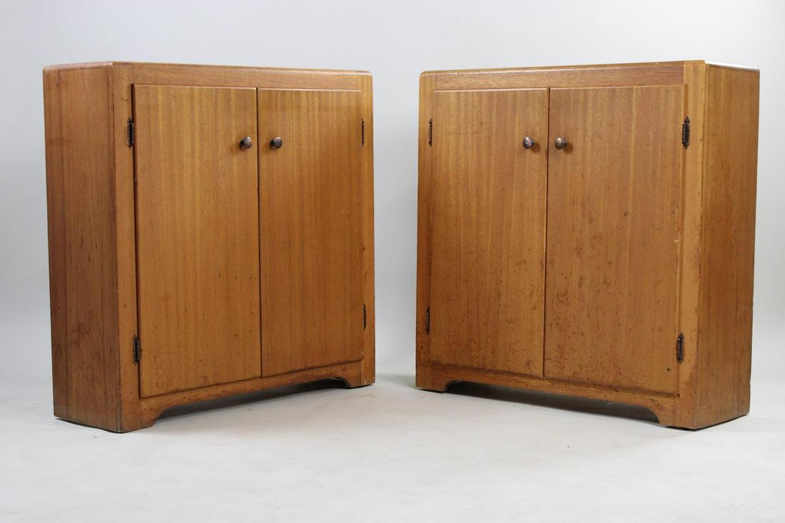 Pair of Minimalist Art Deco 2-Door Cabinets, 1 of 4 (1 of 17)