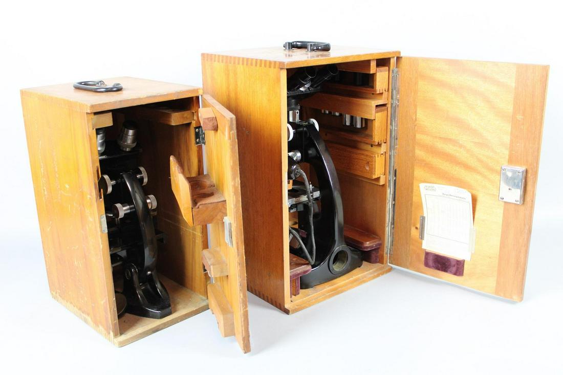 Lot of 2 Microscopes in Cases, Bausch & Lomb & E. Leitz Wetzlar (1 of 16)