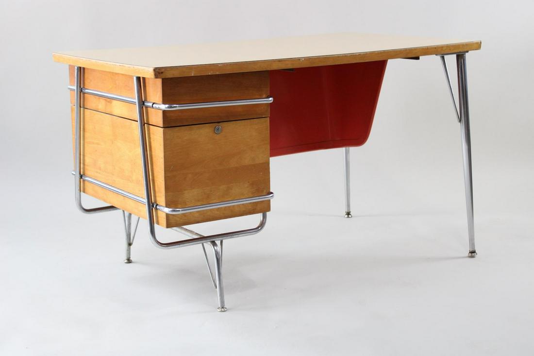 Heywood Wakefield Trimline Desk by Kem Weber, Mid-Century Modern 1 of 4: Heywood Wakefield Trimline Desk by Kem Weber, Mid-Century Modern 1 of 4. Heywood Wakefield Trimline Desk by Kem Weber, Mid Century Modern. Designed by Kem Weber, with deep, functional wood drawers (li