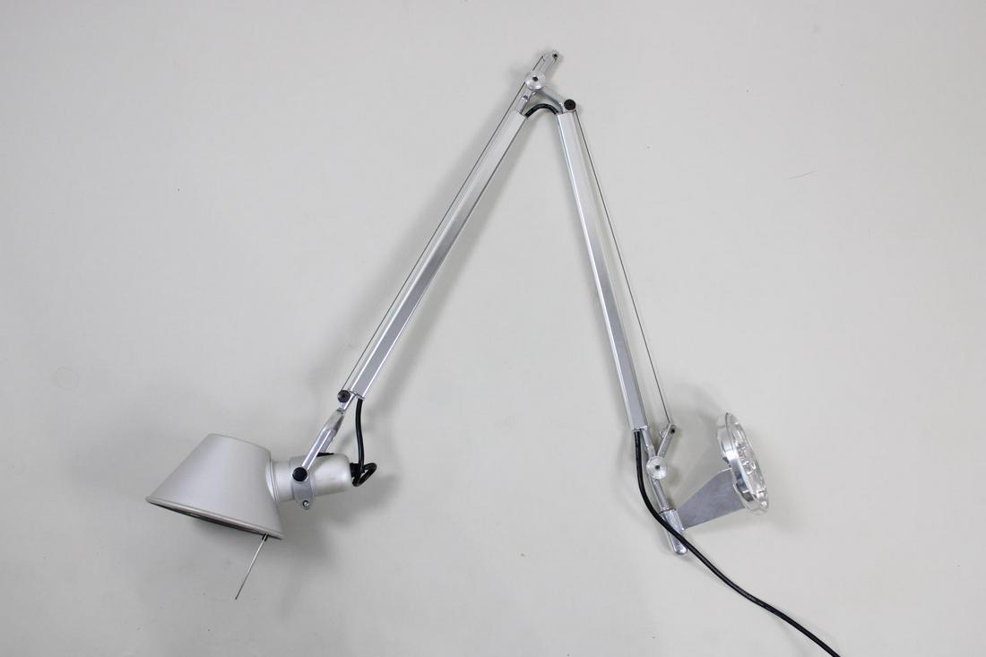 Michele De Lucchi for Artemide Tolomeo Wall Mount Postmodern Lamp: Artemide Tolomeo Wall Mount Postmodern Lamp. Wall lamp from the iconic Tolomeo collection of the Artemide brand, created by the designer Michele De Lucchi. The lamp has not been tested for function an