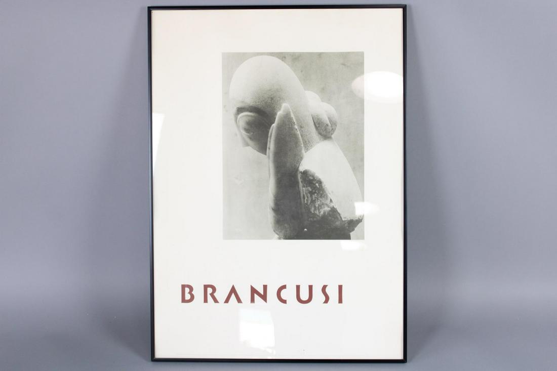 \Framed Publication Poster "Brancusi The Sculptor as Photographer", 1980: Framed Publication Poster "Brancusi The Sculptor as Photographer". This is framed with plexiglass. Artist Constantin Brancusi initials "CB" signed in plate. The publisher is Callaway Editions. This wa