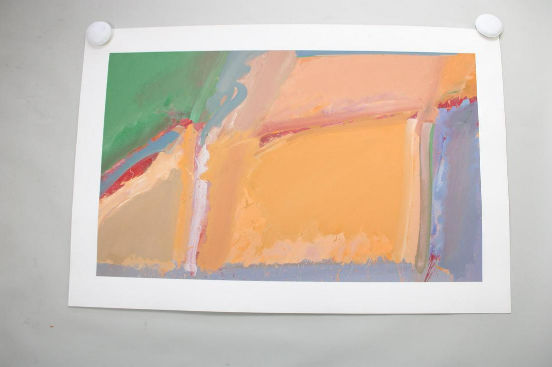 Large Abstract Painting by James Byrd: Large Abstract Painting by James Byrd (b.1935). This is painted on matte board. It is not signed. Dimensions are 0 in h x 59.25 in w x 39.5 in d. Condition is very good. Please call or email for a det