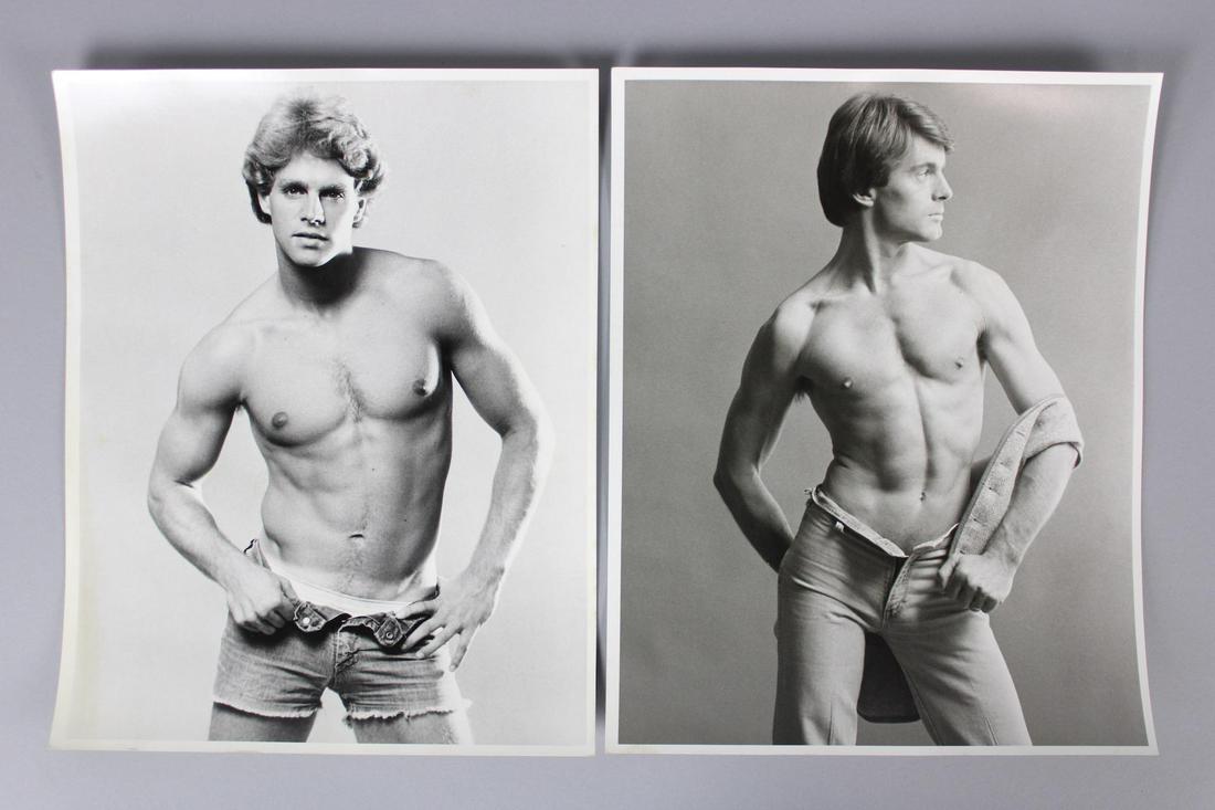 Kenn Duncan Photographs; Bare Chested Men, Male Physique, Cowboy: Kenn Duncan American Photographer 1928 -1986. Lot of 12 Kenn Duncan B&W Photographs; Bare Chested Men, Male Physique. Includes men in jeans, vests and one in a cowboy hat. These photos are undated but