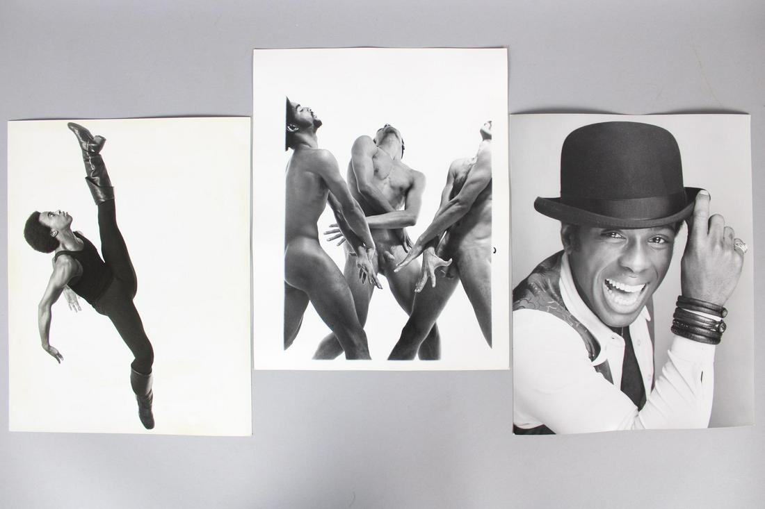 Roy Blakey Photographs; African American Broadway Performers, Ron Dennis & Marshall Hill: Roy Blakey American Photographer b.1930. Lot of 19 black and white photographs of African American actors & performers, including nude males. Names include Ron Dennis & Marshall Hill. These photos are