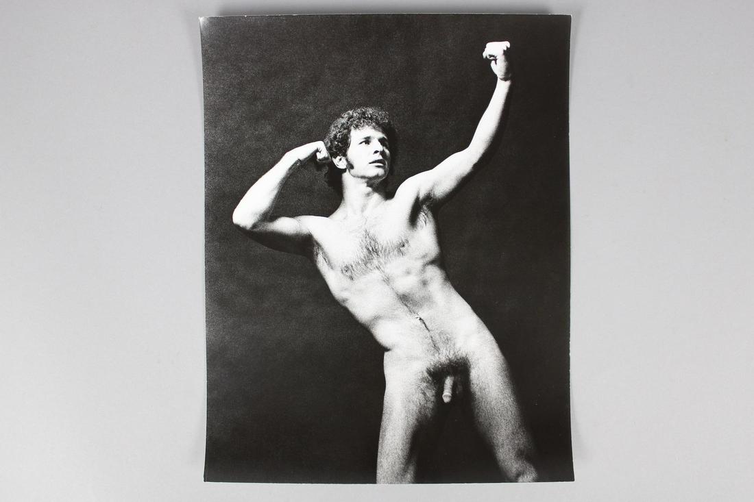 Jack Mitchell Photograph; Nude Photos of Leland Schwantes: Jack Mitchell, American Photographer 1925 - 2013. This is a great lot of 3 photographs of Leland Schwantes, from All that Jazz. There are two nudes and one partial nude. These photographs are dated 19