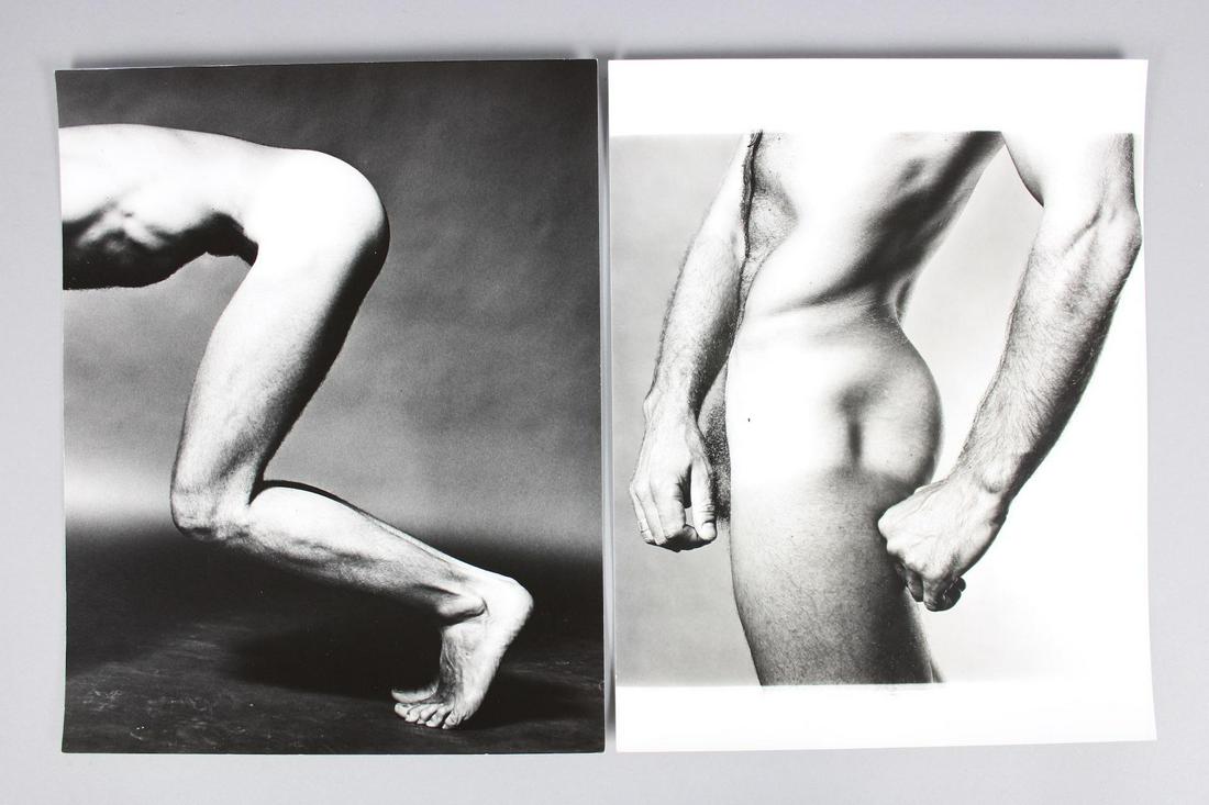 Jack Mitchell Photograph; Nude Photographs of Jack Bressea: Jack Mitchell, American Photographer 1925 - 2013. This is a great set of photographs of Jack Bressea. They are very modern, abstract croppings of the models body forms. These photographs are dated 197