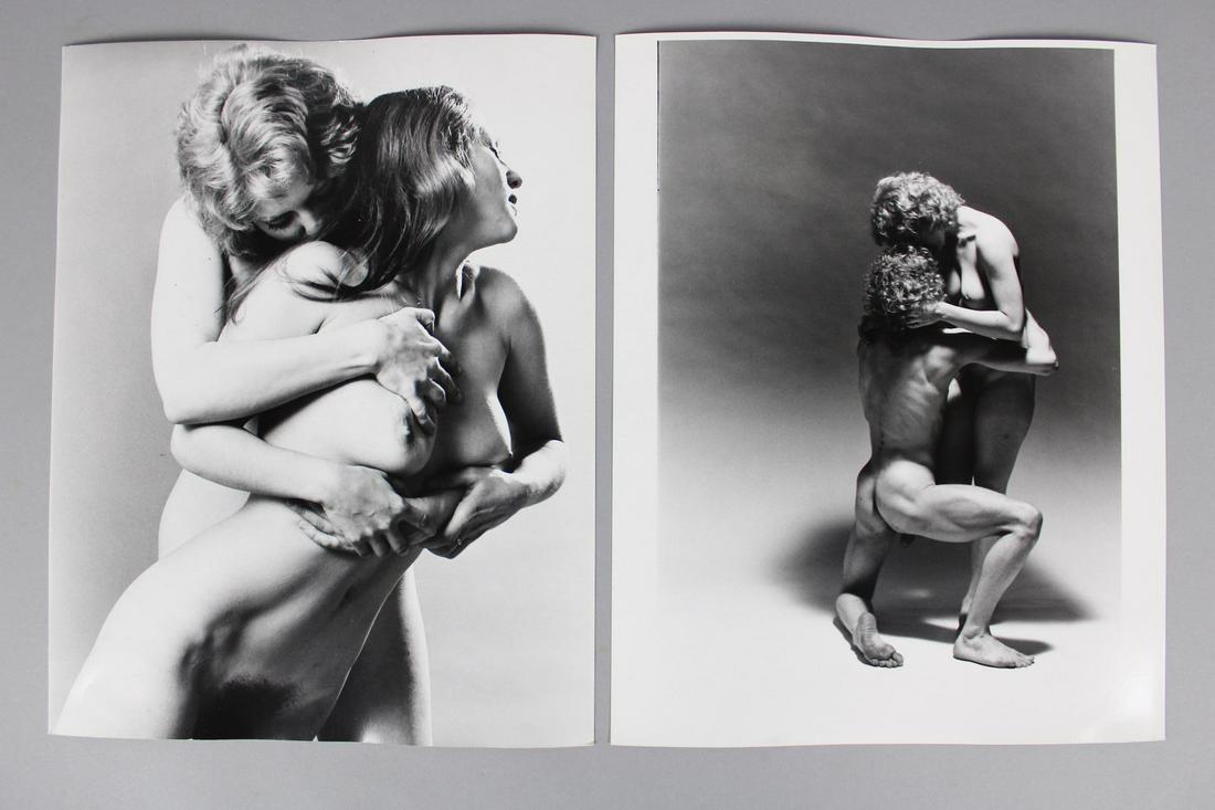 Roy Blakey Photographs; "Let My People Come; A Sexual Musical": Roy Blakey American Photographer b.1930. Lot of 6 B&W photographs of nude performers from the sexually explicit "Let My People Come", which ran from 1974 to 1976 at The Village Gate Theater in Greenwi