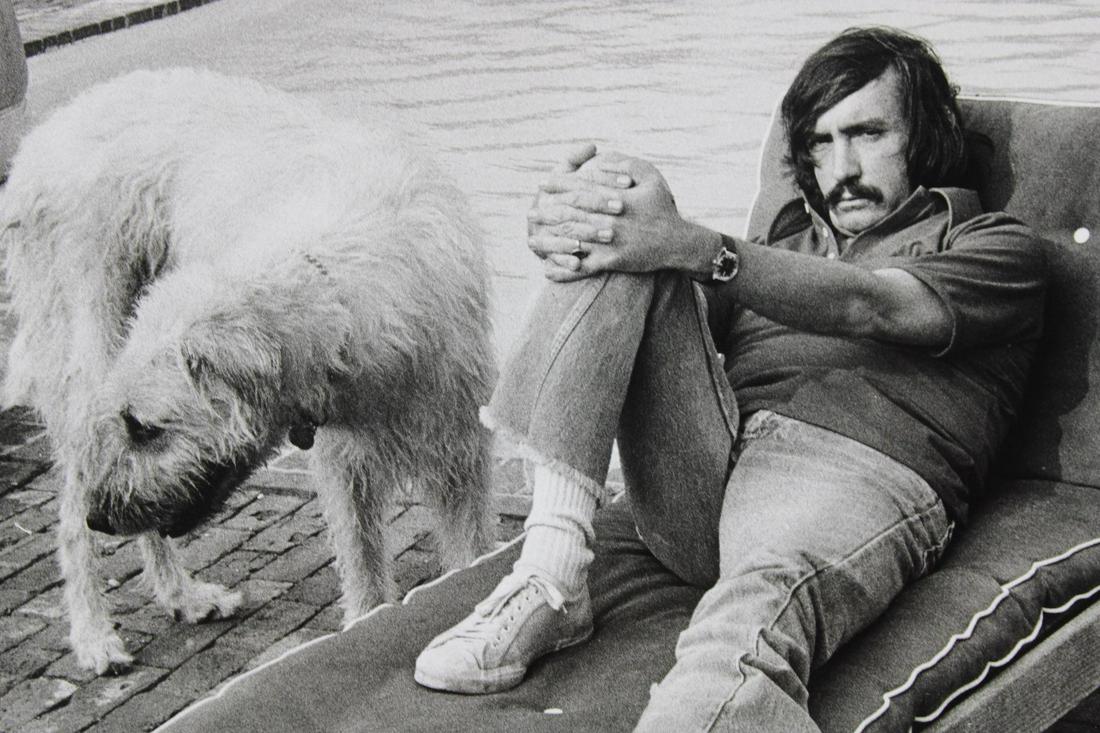 Bruce Weber Photograph; Playwright Edward Albee in Montauk 1972: Bruce Weber, American Photographer b. 1946. Single B&W of Bruce Weber's close friend, playwright Edward Albee, famous for "Who's Afraid of Virginia Woolf?" in Montauk LI. Quantity: 1 Size 11 x 14 in P