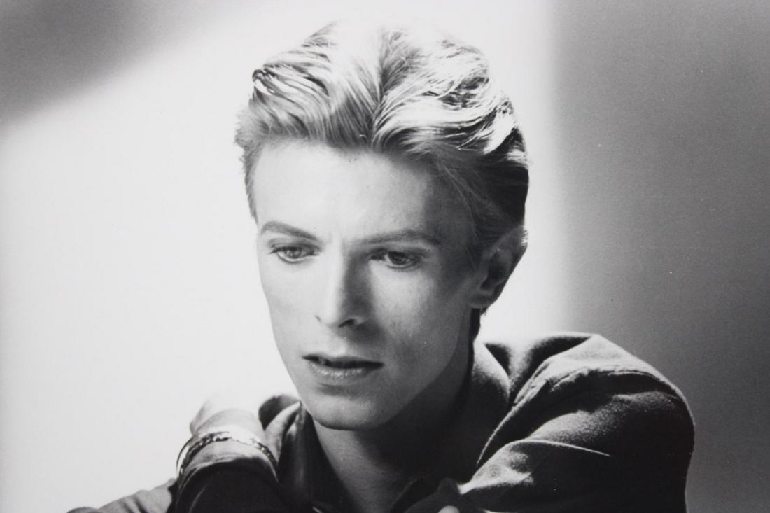 Tom Kelley Photograph; David Bowie, "The Man Who Fell to Earth" 1975: Tom Kelley American Photographer 1914-1984. Single B&W Photograph of performer David Bowie, for the movie "The Man Who Fell to Earth". From the archive of After Dark Magazine. Quantity: 1 Size 8 x 10