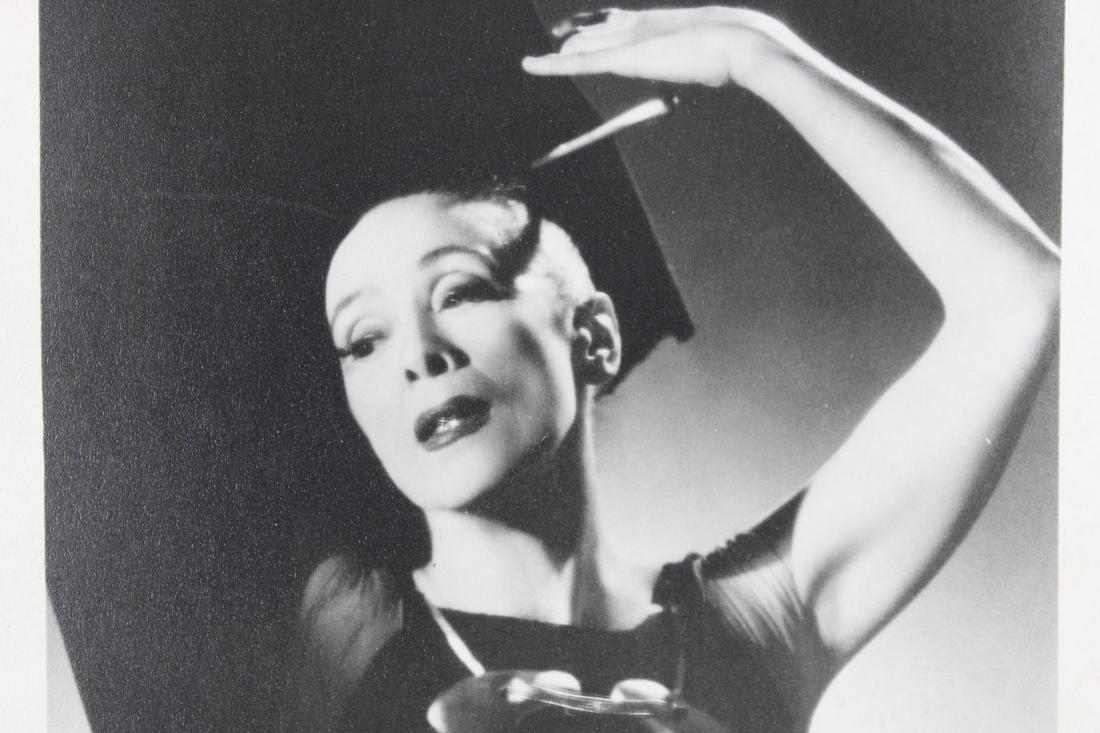 Angus McBean Photograph; Martha Graham in "Night Journey", Wearing Noguchi Jewelry: Angus McBean Welsh Photographer 1904-1990. Single B&W photo of Martha Graham in "Night Journey", wearing jewelry designed by Isamu Noguchi. Undated, from the archive of Dance Magazine. Quantity: 1 Siz