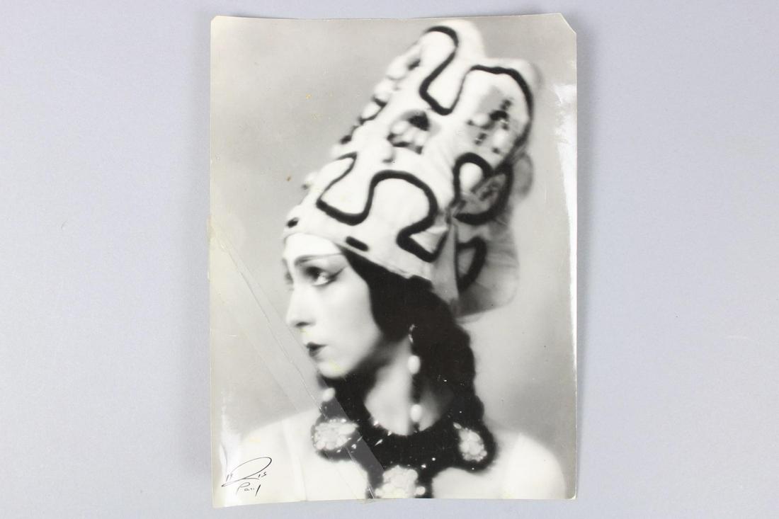 Studio-Iris Paris Photographs; Ballet Dancers including Felia Doubrovska, 1920's & 30s: Studio-Iris Paris Photographs. Collection of 8 early photographs of Ballet Dancers, including Felia Dubrovska and others. One is marked Chanel. Most undated but likely from the 1920's with one dated 1