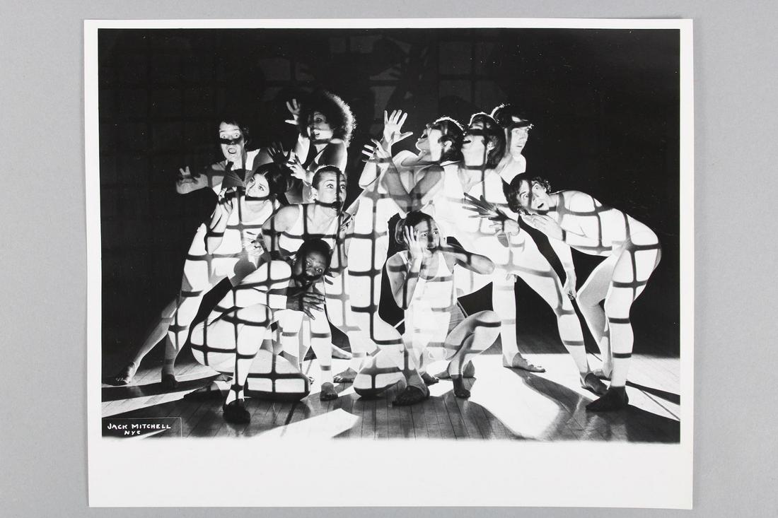 Jack Mitchell Photographs; Modern Dance Group Posing: Jack Mitchell, American Photographer 1925- 2013. One photograph of a dance group in a shocked pose. This photo is undated but it is from 1968-1983. Quantity: 1 Size 14 x 11 in Photographer: Jack Mitch