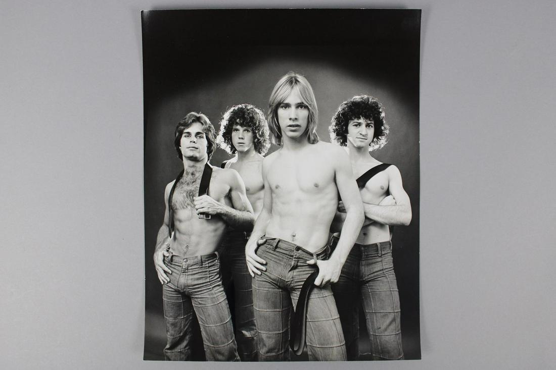 Jack Mitchell Photographs; Steve Merritt w/Chippendales & New Tradition: Jack Mitchell, American Photographer 1925- 2013. Lot of 4 B&W photos; including 3 featuring American dancer & choreographer Steve Merritt and others in the Chippendales Show, as well as one photo of t