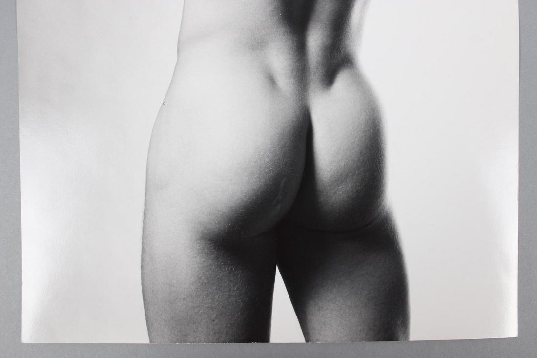 Jack Mitchell Photograph; Nude Male for After Dark 1974, Gay Interest: Jack Mitchell, American Photographer 1925- 2013. Single B&W photo of a nude male posterior for After Dark Magazine, used in the Feb. 1974 edition. From the archive of After Dark Magazine. Quantity: 1 