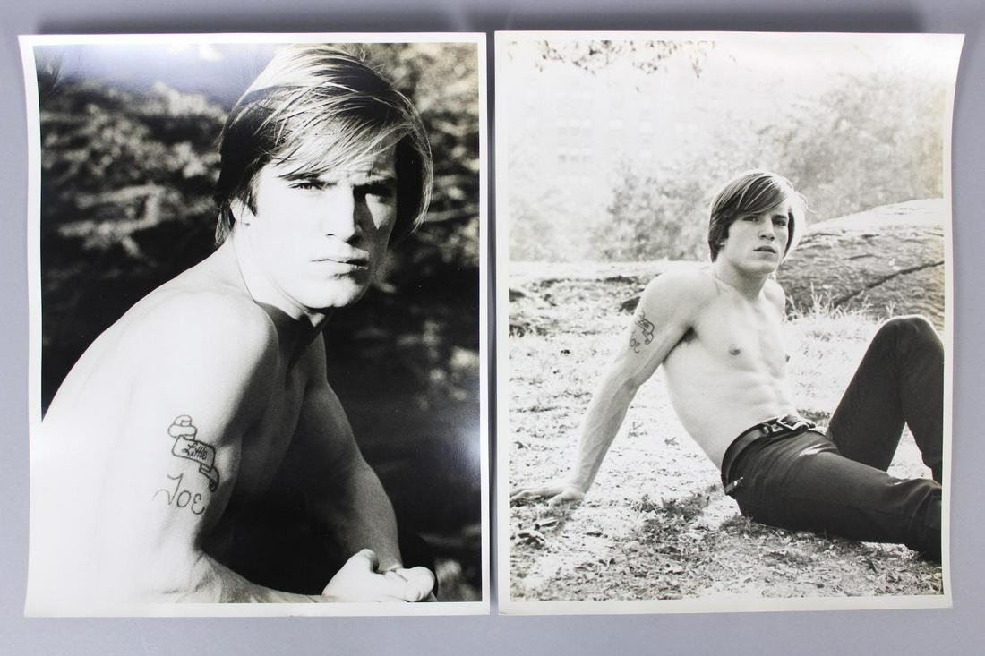 Kenn Duncan Photographs; Shirtless Joe Dellasandro: Kenn Duncan American Photographer 1928 -1986. This lot includes 2 assorted photographs of shirtless Joe Dellasandro outside. Joe Dellasandro was an Andy Warhol superstar and sex symbol of gay subcultu