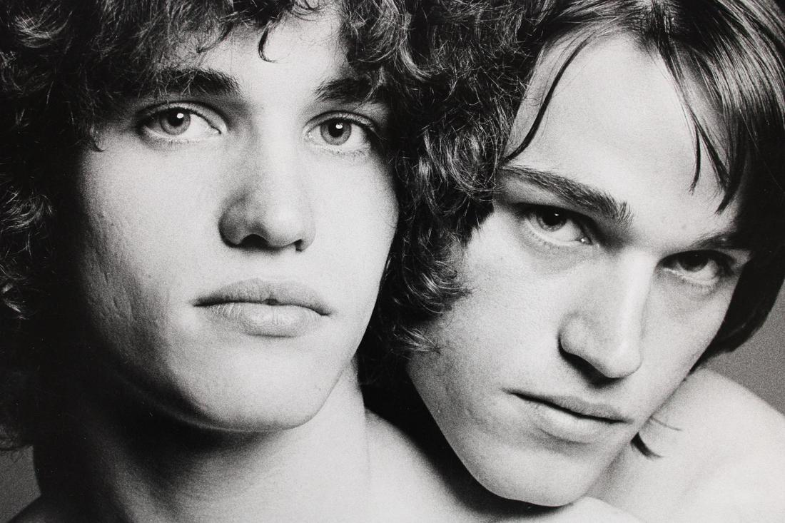 Francesco Scavullo Photograph; Jay & Jed Johnson w/Woman: Francesco Scavullo American Photographer 1921 - 2004. This lot includes 4 large black & white photographs of Jay & Jed Johnson with a female model. They are all head shots and very intimate. Quantity: