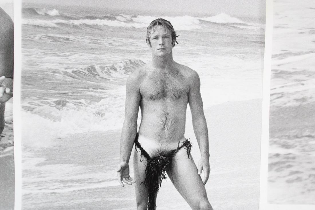 Kenn Duncan Photographs; Nude Male Model on Beach w/Seaweed: Kenn Duncan American Photographer 1928 -1986. This lot includes 20 black and white photographs of a male model on the beach. Many of the images has the model in contemplative poses. Quantity: 20 Size 