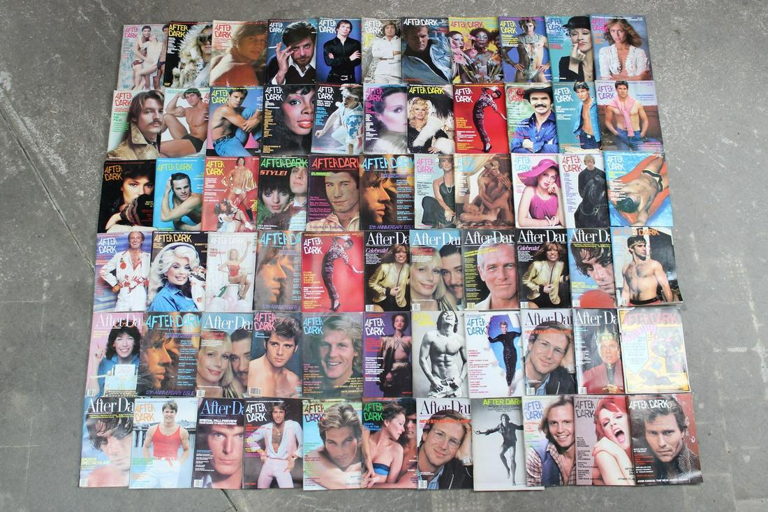 Lot of 111 After Dark Magazines 1970s 1980s: This is a large lot of 111 After Dark Magazines. They are mostly from the 1970s but some are from the 1980s. There are binders of every monthly issue from 1970 and 1971. There are a handful that are r