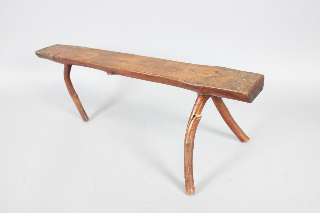 Primitive Folk Art Swedish Farmer's Tripod Stool (1 of 7)