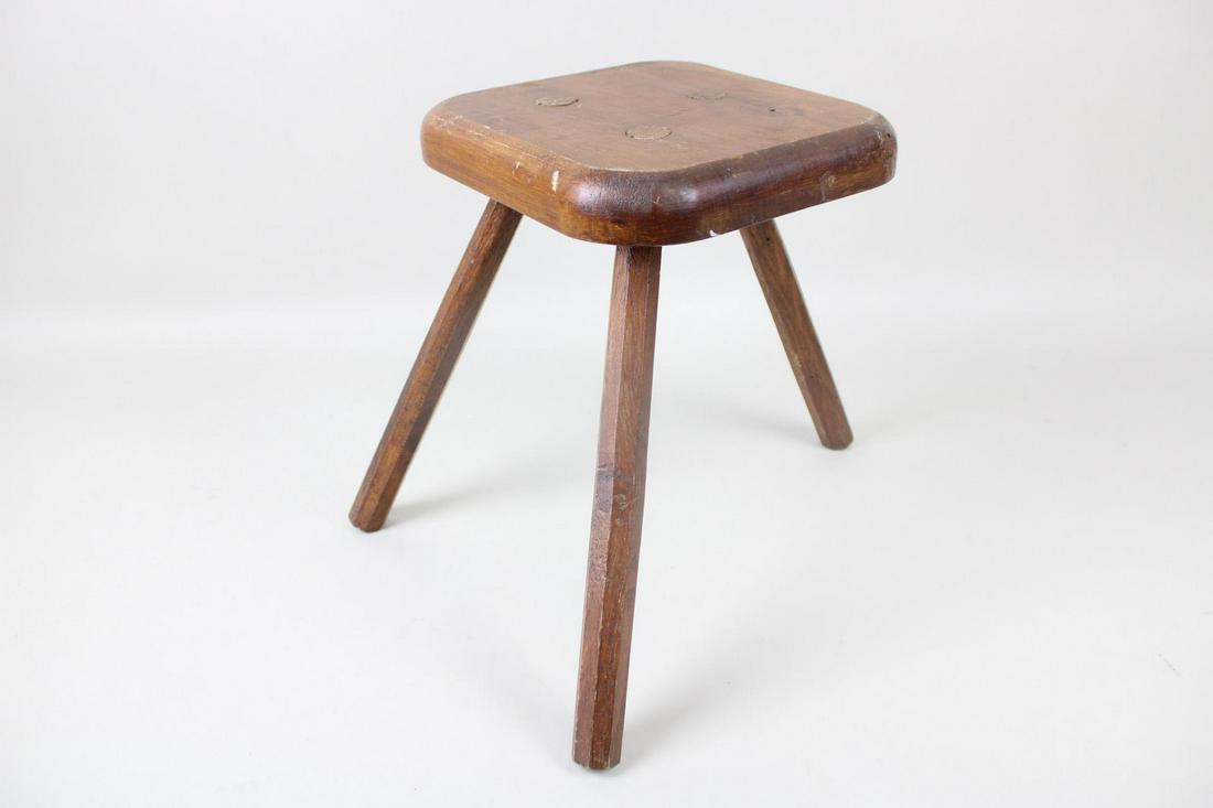 Primitive Country 3 Legged Wooden Milking Stool (1 of 7)