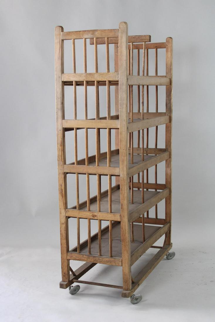 5-ft Industrial Walnut Baker's Rack with Spindle Sides (1 of 9)