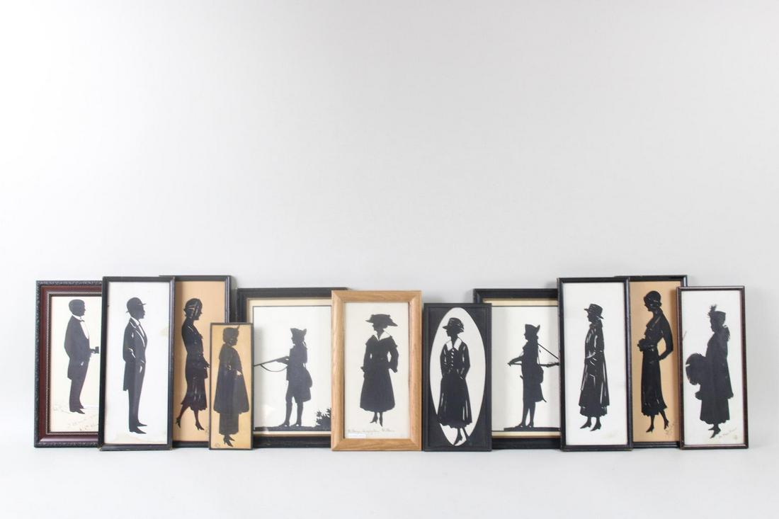 Lot of 10 Full Length Silhouette Portraits, 2 by Beatrix Sherman (1 of 20)