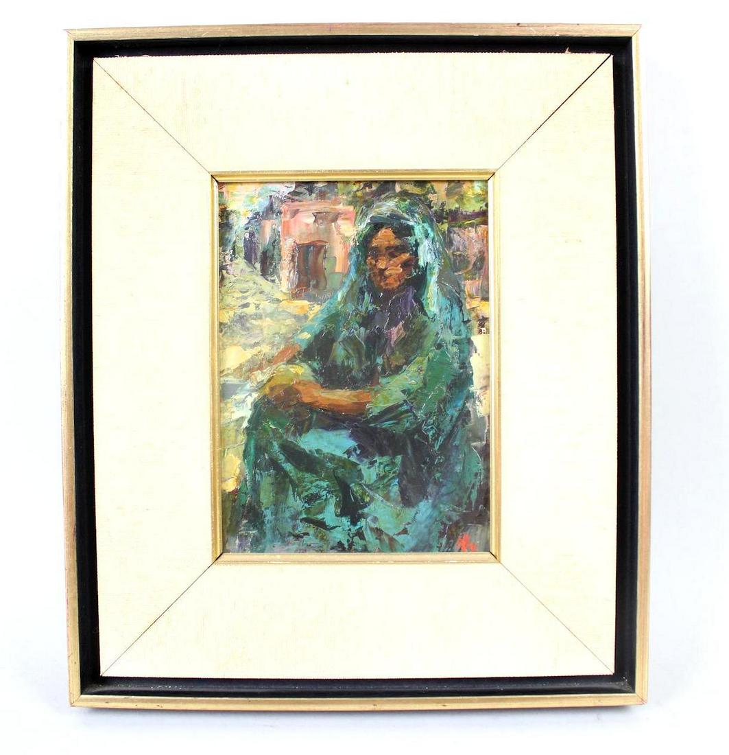 Ron Blumberg Framed Painting, "Beggar Woman" (1 of 7)