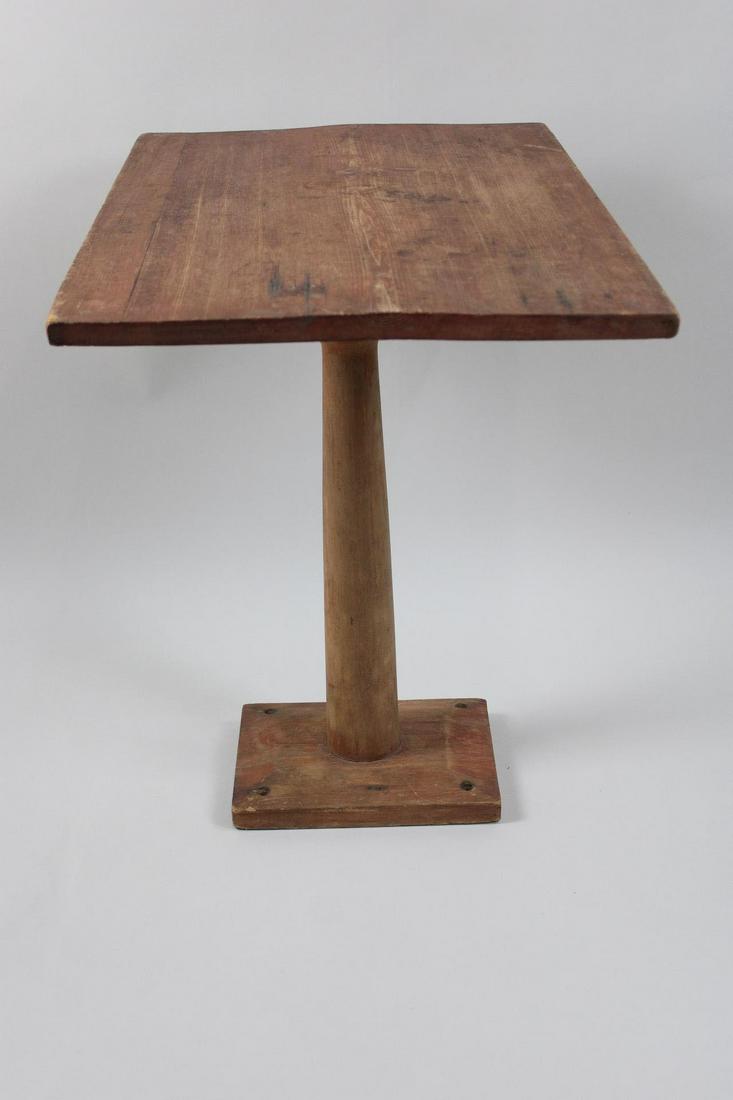 Wooden Cafe Pedestal Table, Mounts to Floor (1 of 9)