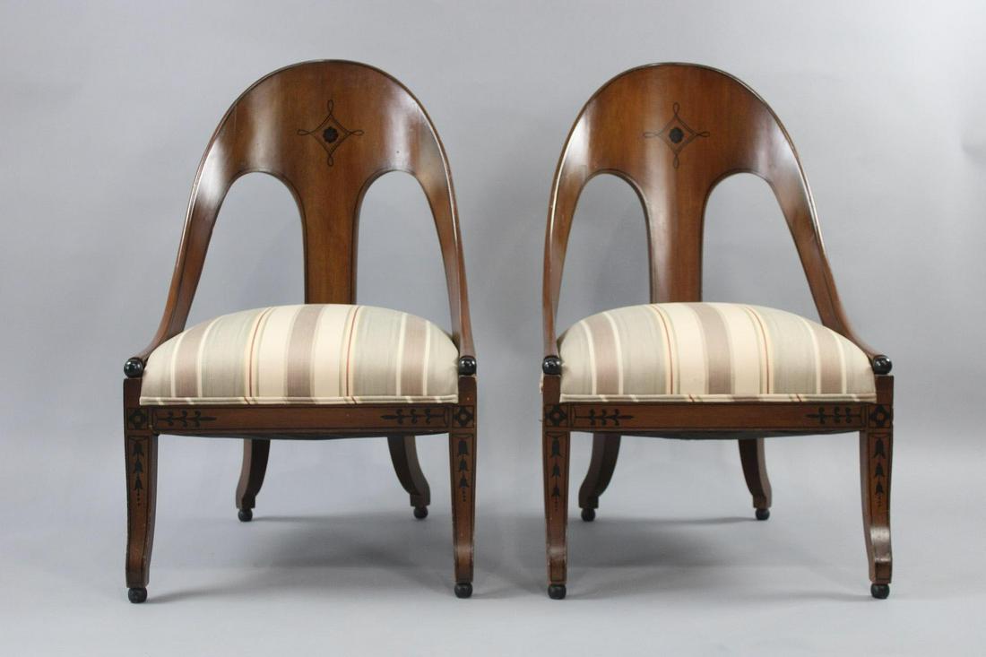 Pair of Regency Spoon Back Side Chairs (1 of 11)