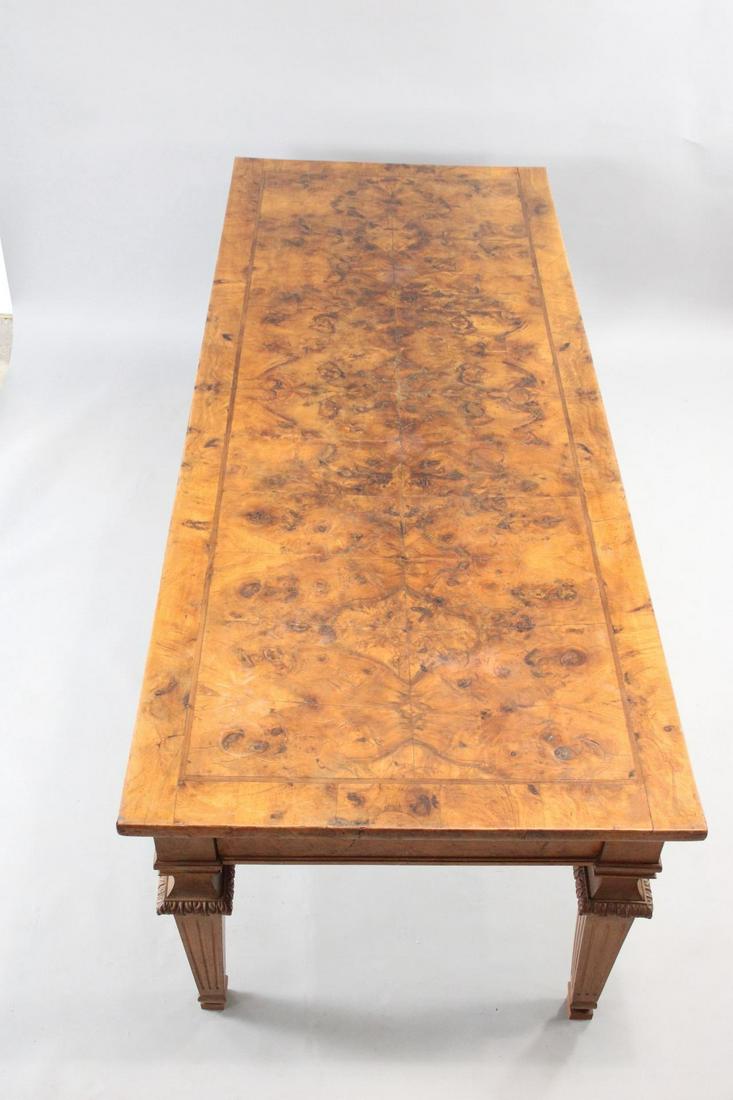 Monumental 8 Ft Burl Wood Library Farm Table (1 of 16)