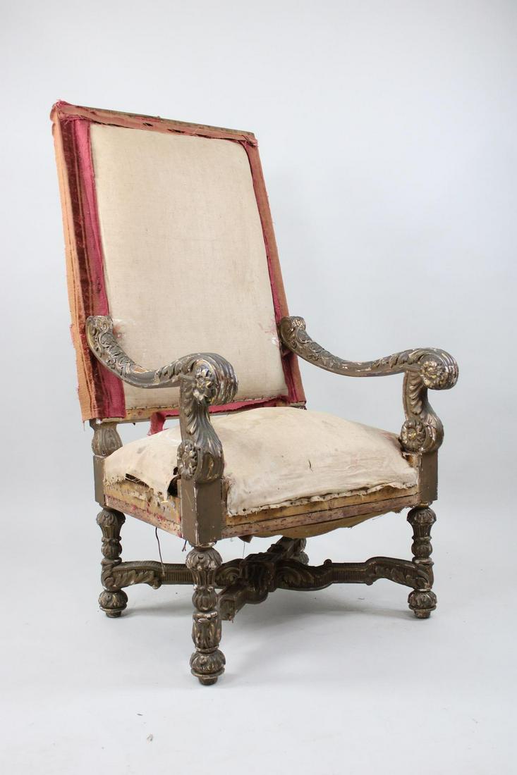 Antique Venetian Carved Wood Armchair, Deconstructed (1 of 13)