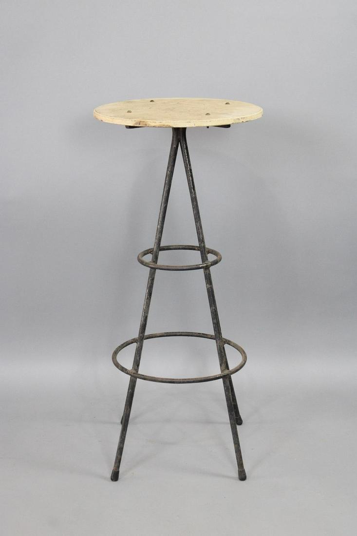 Industrial Mid Century Modern Wrought Iron Stool (1 of 3)