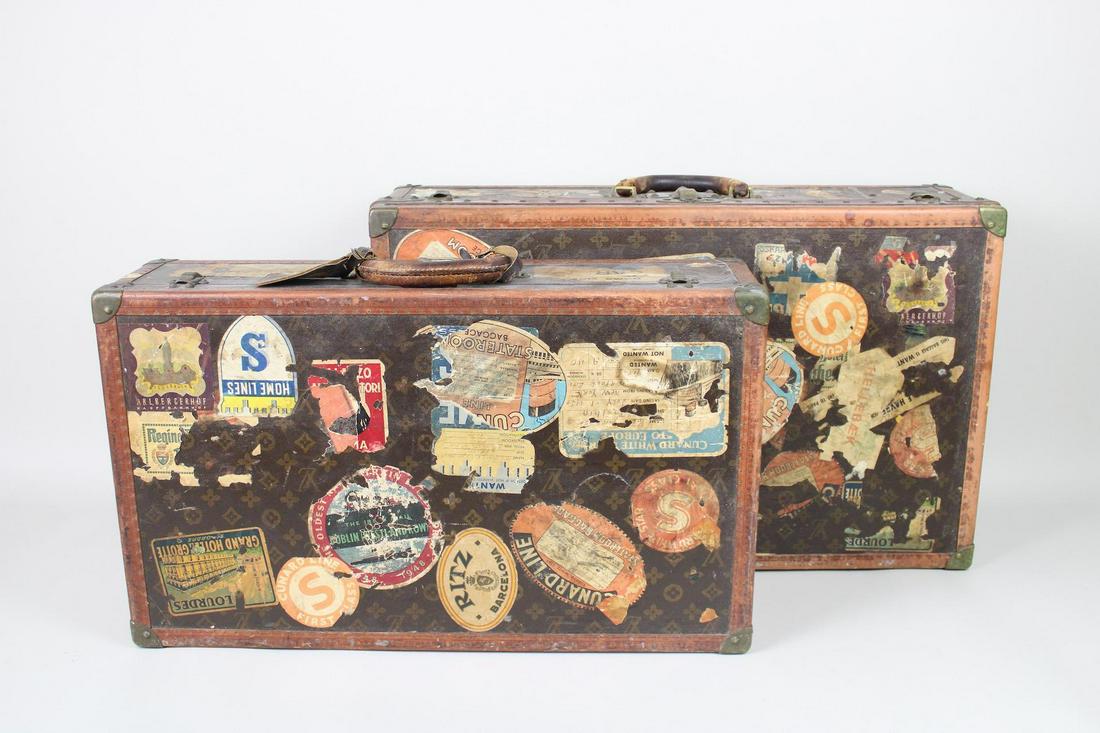 Pair of Louis Vuitton Suitcases w/ Travel Labels, Hard Case (1 of 20)