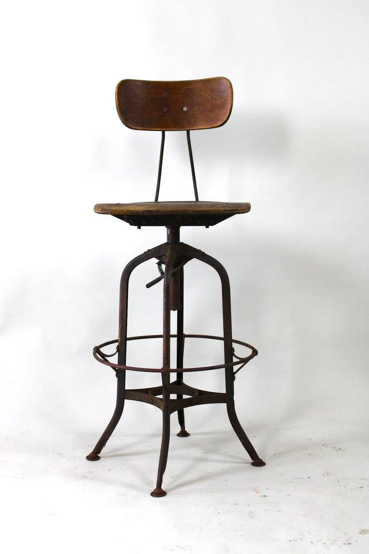 Industrial Toledo Swivel Drafting Stool (1 of 12)
