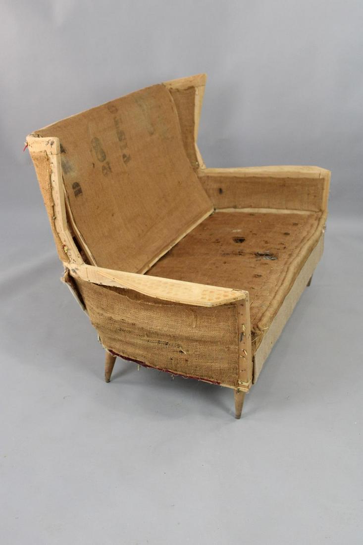 Mid-Century Modern Deconstructed Loveseat Sofa, High Wingback (1 of 8)