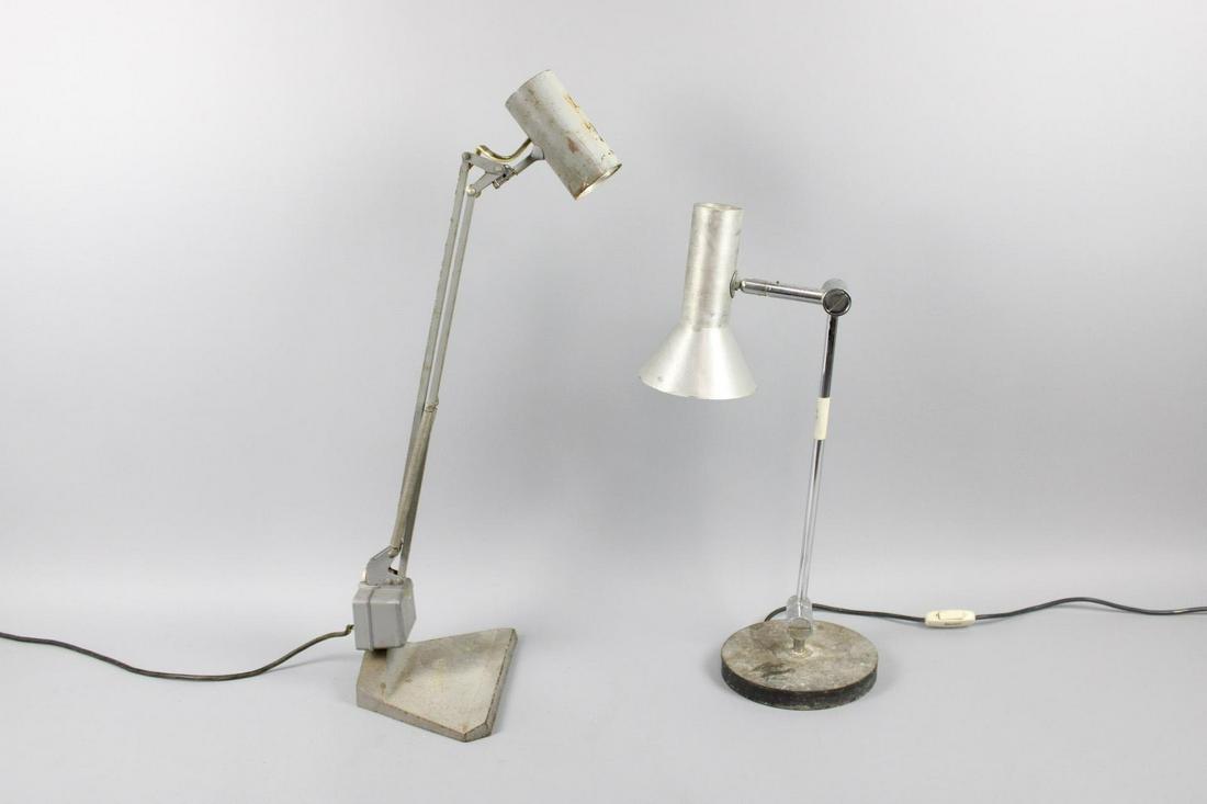 Lot of 2 Metal Industrial Table Lamps Luxo (1 of 16)
