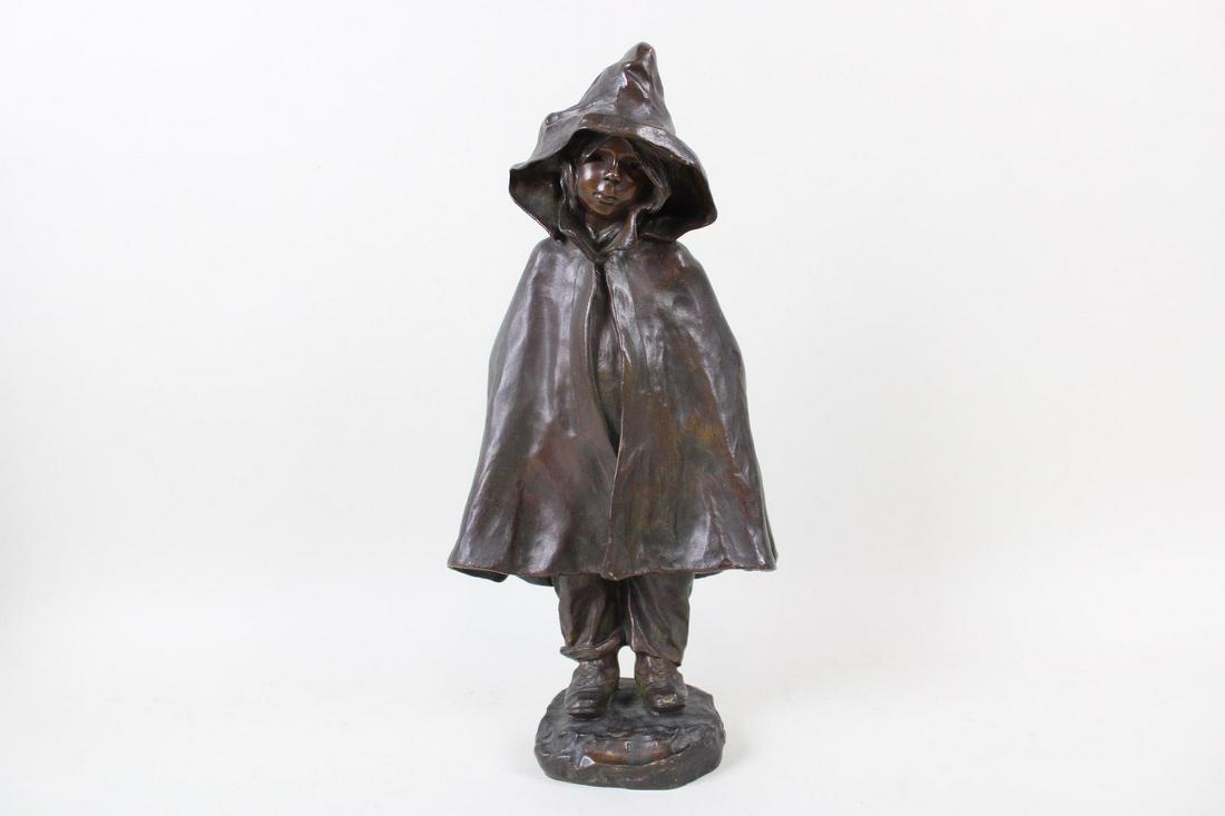 Elisa Beetz-Charpentier French Bronze Sculpture, Little Red Riding Hood c.1900 (1 of 13)