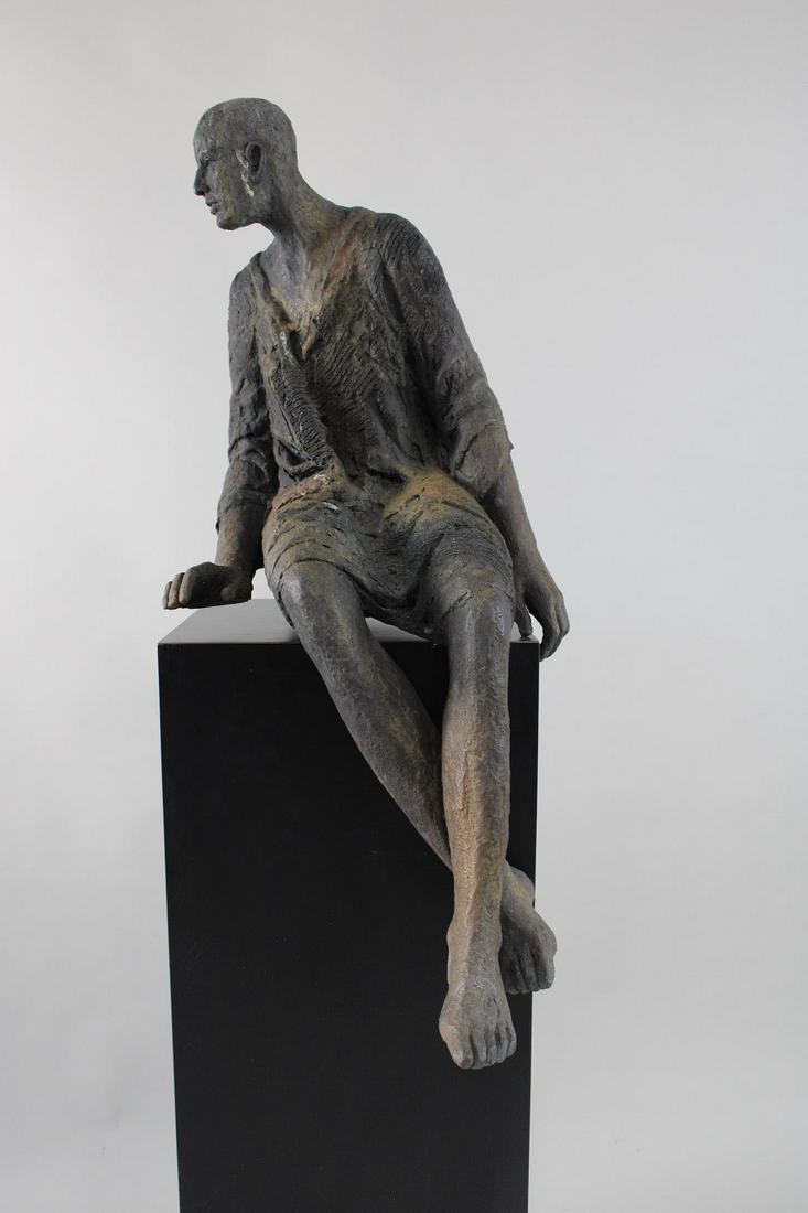 Hanneke Beaumont Bronze Sculpture of a Sitting Man, Ed 6/8 (1 of 20)