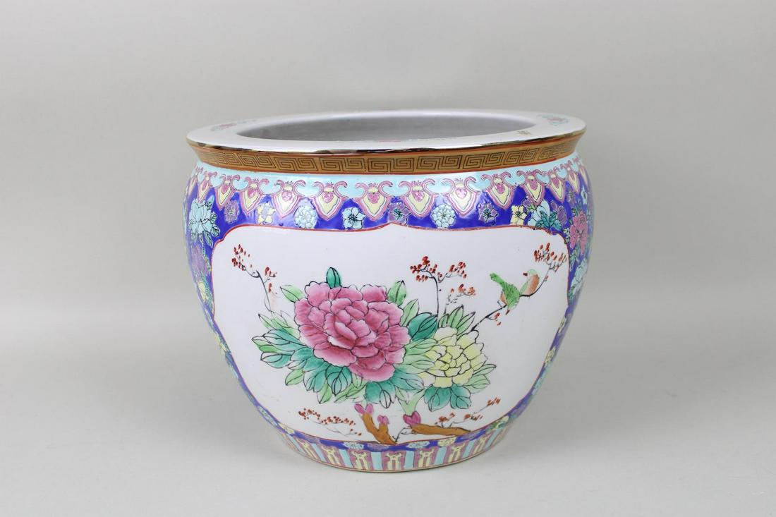 Colorful Chinese Porcelain Fishbowl Planter, 1 of 2 (1 of 11)