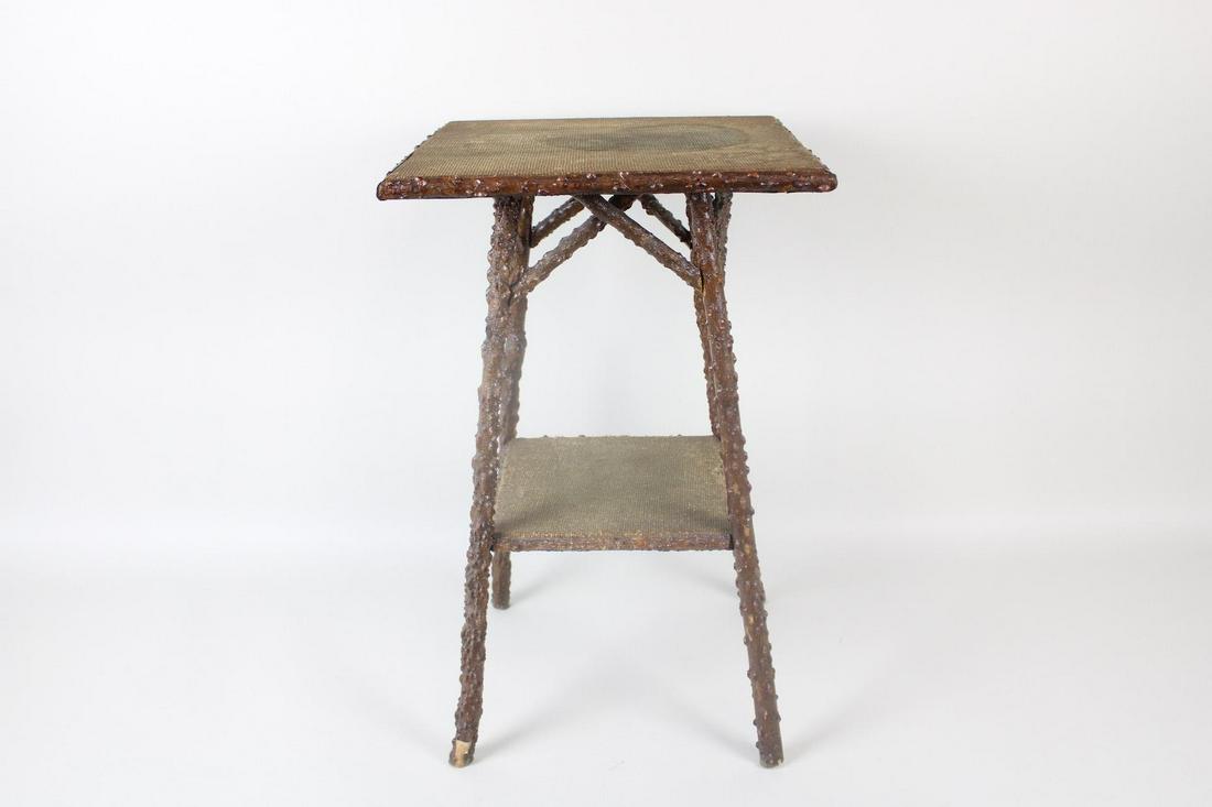 Adirondack Camp 2 Tier Twig & Branch Side Table (1 of 9)